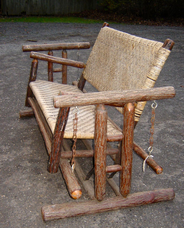 American Old Hickory Porch Swing
