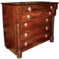 Antique Mahogany American Empire Dresser