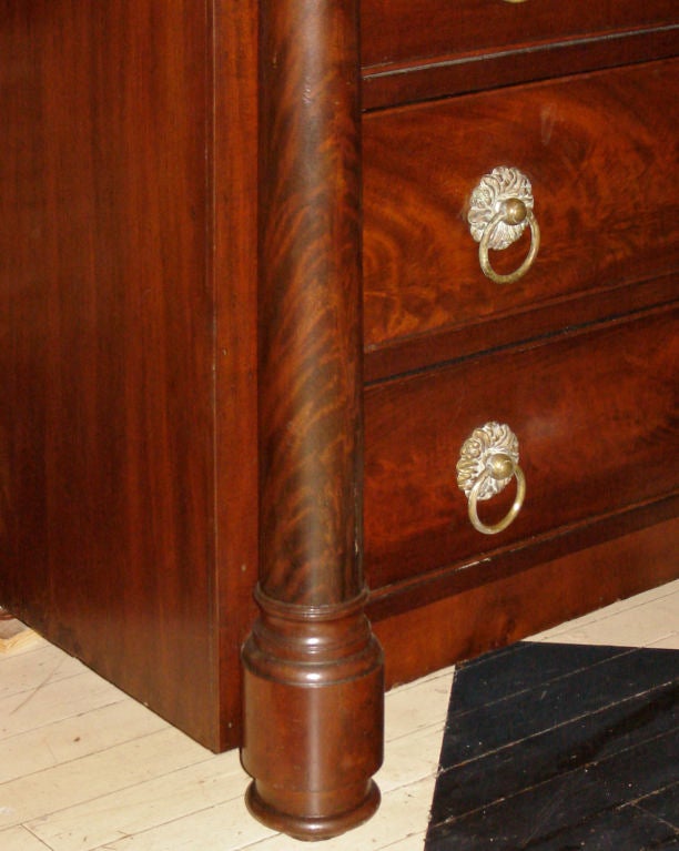 Mahogany chest of drawers with original hardware.