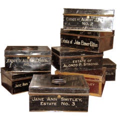 Antique Collection of Document Boxes