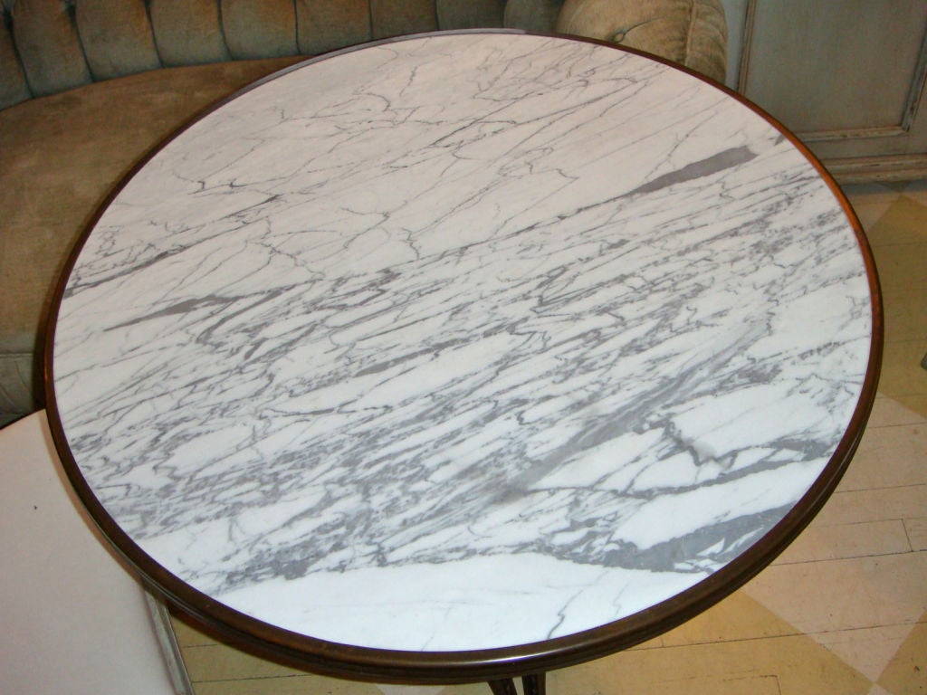 20th Century Marble Top American Ice Cream Table