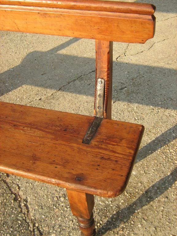 Antique oak bench