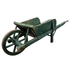 Antique Old French Wheel Barrow