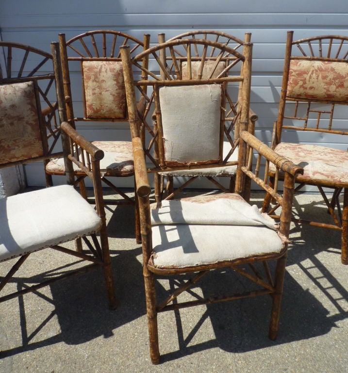 Suite of French Bamboo Chairs In Good Condition In Bridgehampton, NY