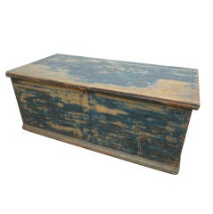 Antique Old English Blanket Box with original paint