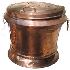 Large Handmade English Raj copper pot (#2 right)