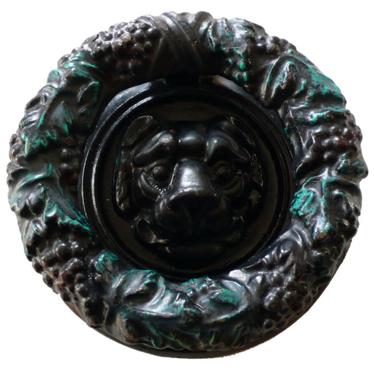Large Round Dog Face Door Knocker