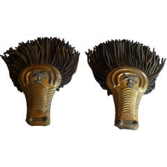 Antique Pair of Brass Epaulettes