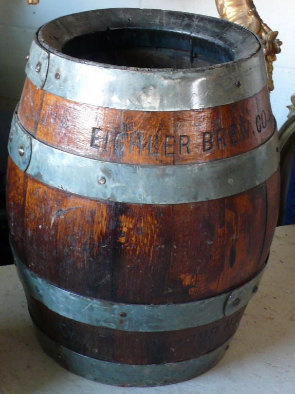 Eichler Brew Company from NYC old wooden Beer Barrel