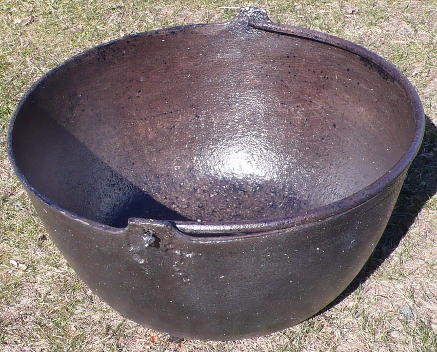 large cast iron cauldron
