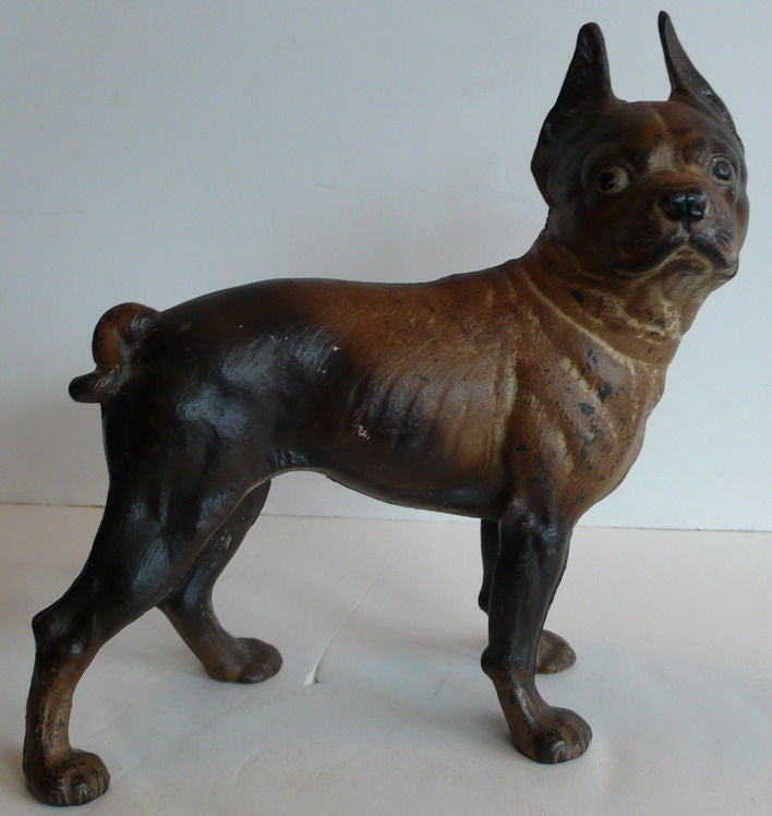 Original paint on this Heavy Iron French Bull Dog Form Door Stop