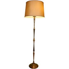 French 1940
s Brass  Floor Lamp