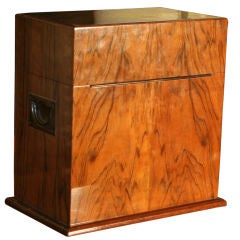 English Walnut Liquor Box with Decanters
