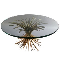 Painted gold metal  wheat sheaf table