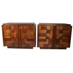 Pair of geometric Lane chests Pair of geometric Lane chests