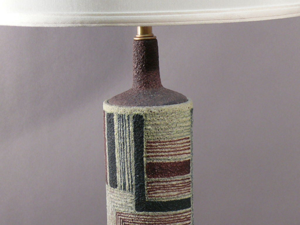 American Textural Gambone Lamp For Sale