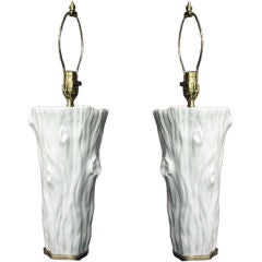 Pair of artistic nature inspired table lamps