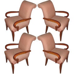 A set of four  1940's fauteuils.