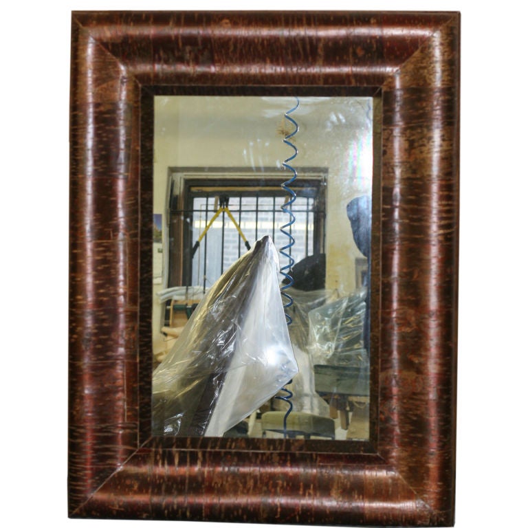 large unusual Red Birch framed mirror For Sale at 1stDibs large