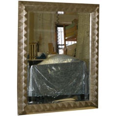 pair of large elegantly detailed, beveled mirrors pair of large elegantly detailed, beveled mirrors