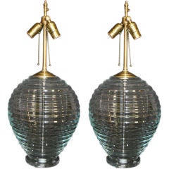 pair of 1940
s Glass Table Lamps. pair of 1940
s Glass Table Lamps.