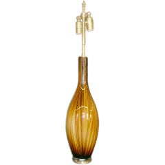 Hand Blown Italian Glass Vases with Lamp Application