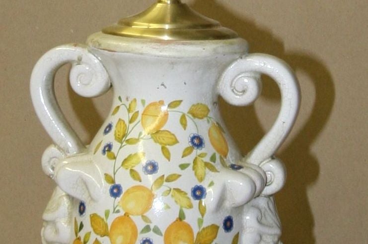 French Pair of 1960's Provencal Urns with lamp application. For Sale