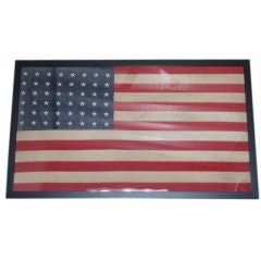 Vintage 48 Star Framed American Flag