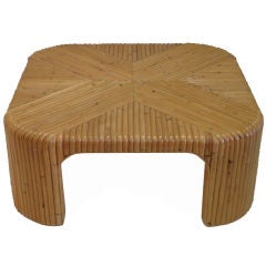 Vintage Square Rattan Coffee Table