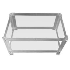 Vintage Lucite Two Tier Coffee Table