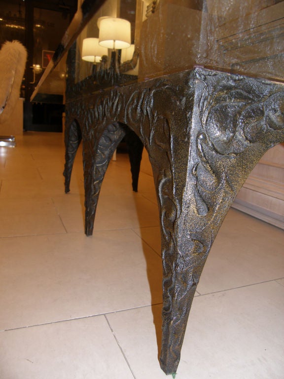 Paul Evans Sculpted Bronze Coffee Table