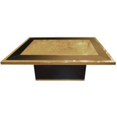 Signed Guy de Jong Etched Bronze Dining Table