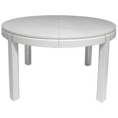 Round Extension Dining Table by Karl Springer