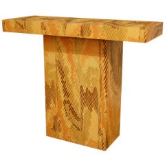 Console Table Covered in Butterfly Wing Print