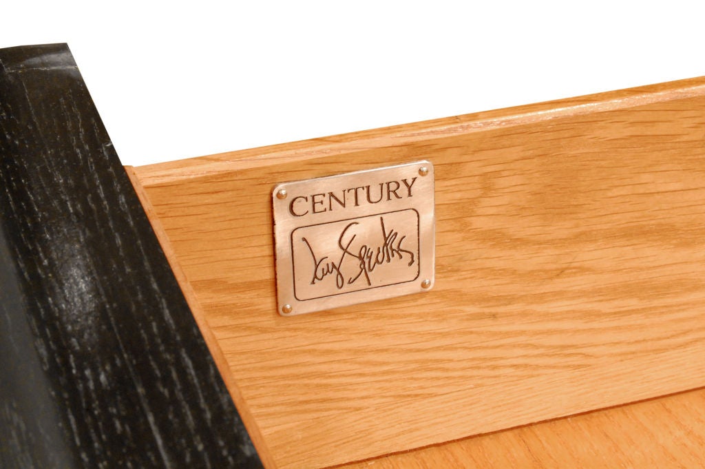 20th Century High Chest of Drawers in Cereuse Oak  by Jay Spectre