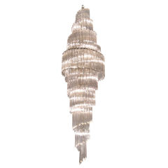 Monumental Chandelier with Cut Crystal Rods