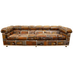 Vintage Sofa No. 6330A with Articulated Biscuit Design by Edward Wormley