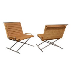 Pair of “Sled Chairs” No. 1060P by Ward Bennett