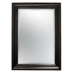Large Mirror with Frame Covered in Black Cobra by Karl Springer