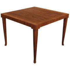 End Table in Walnut with Fluted Legs by T.H. Robsjohn-Gibbings