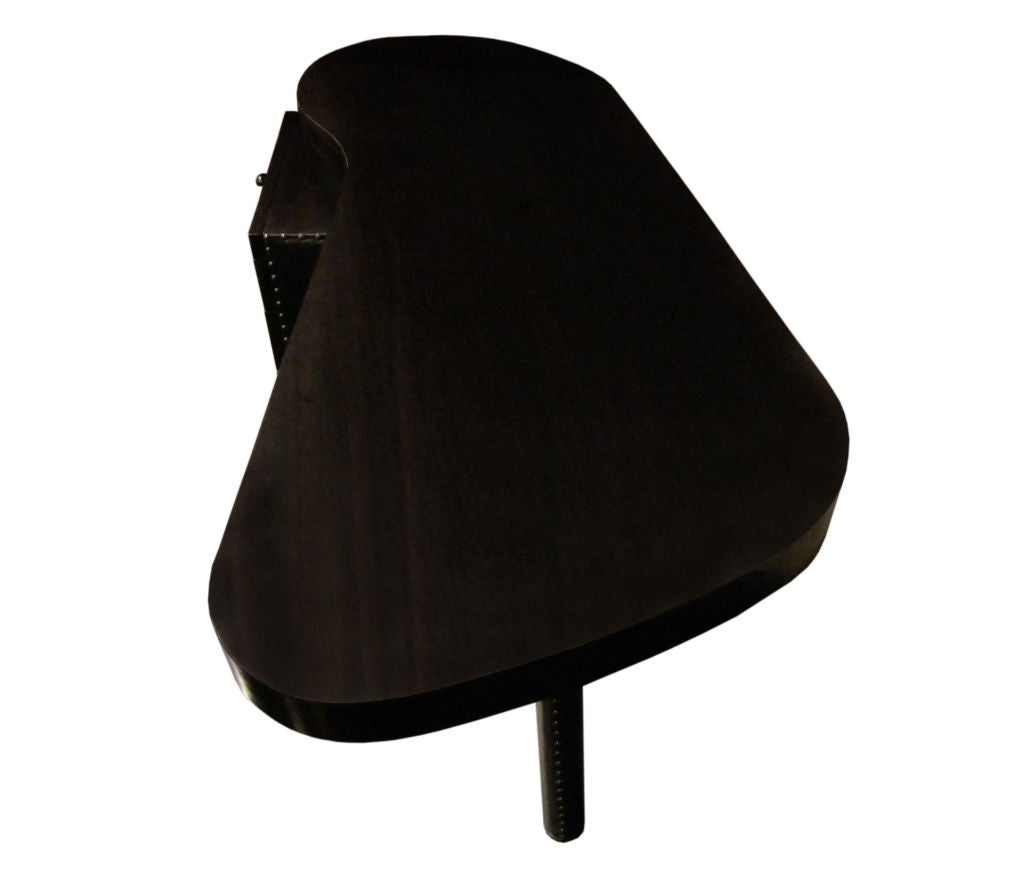 Biomorphic Desk with Drawers on Left by Gilbert Rohde