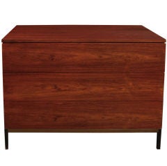 Chest of Drawers in Rosewood and Bronze Base by Knoll Associates