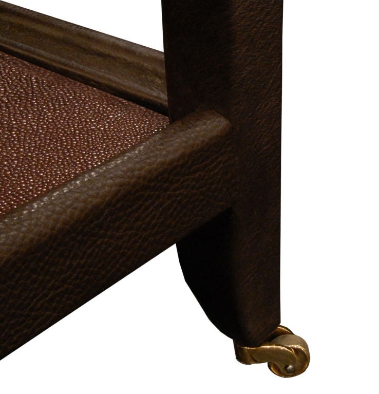 Telephone Table with Shagreen by Karl Springer