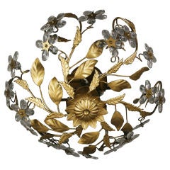 ON SALE Bagues style  Foliate and Crystal Flushmount(2 available)
