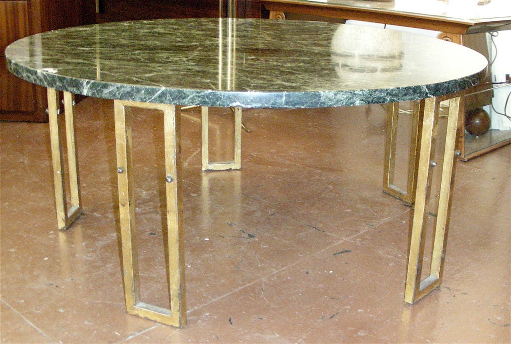 Marble coffee table located in NY.