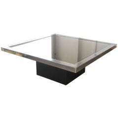Maison Jansen Mirrored Square Coffee Table