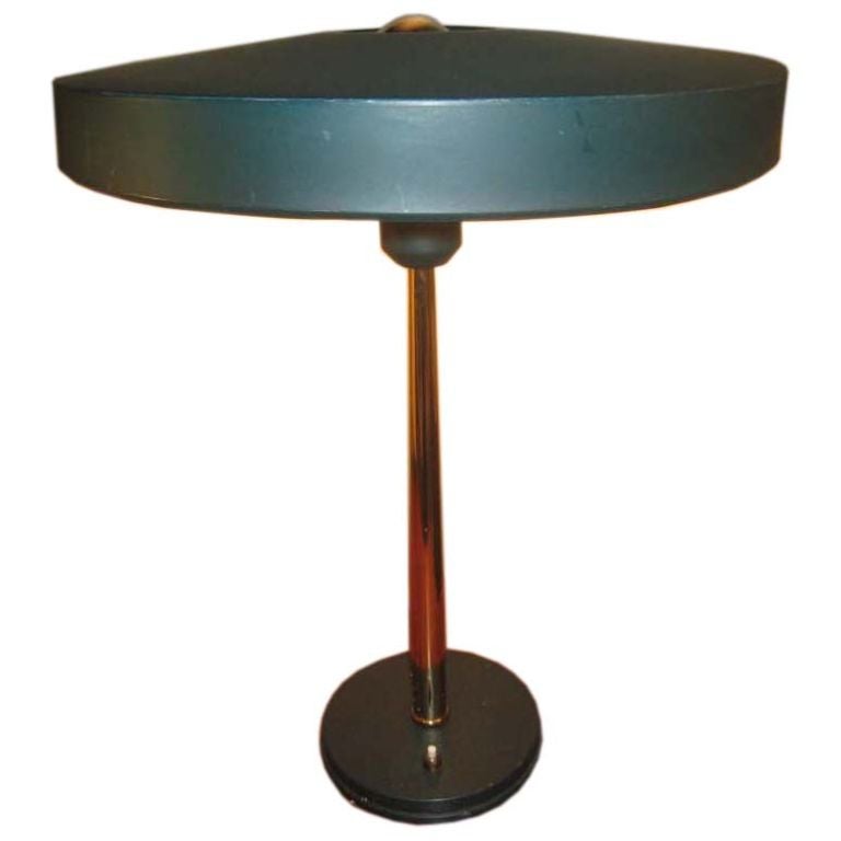 Lampada da tavolo Louis Kalff verde per Philips