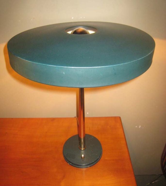 Green Louis Kalff table lamp for Philips.
