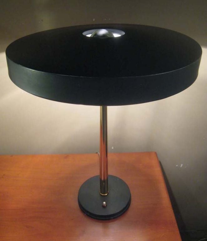 Mid-Century Modern Green Louis Kalff Table Lamp for Philips For Sale