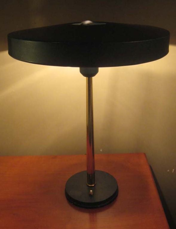 French Green Louis Kalff Table Lamp for Philips For Sale